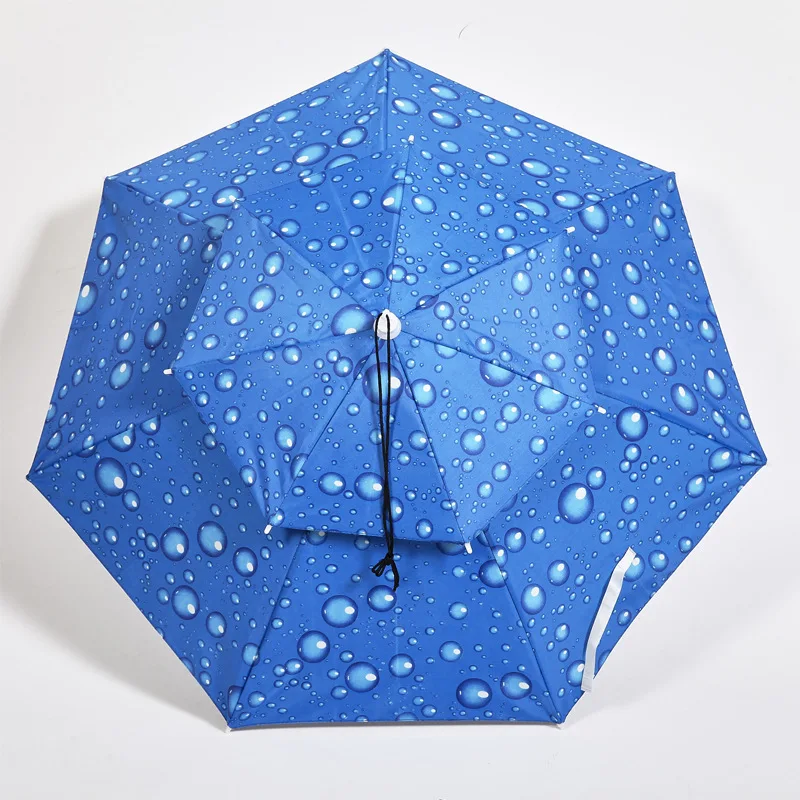 

Double Layer Windproof Wearing Umbrella Hat Outdoor UV Fishing Umbrella College Style Umbrella Advertising Umbrella