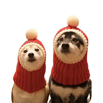 

Knitted Pet Hat Christmas Dog Cap Winter Warm Dog Hats For Dogs Cats Accessories Wool French Bulldog Caps For Dogs New Year Hats