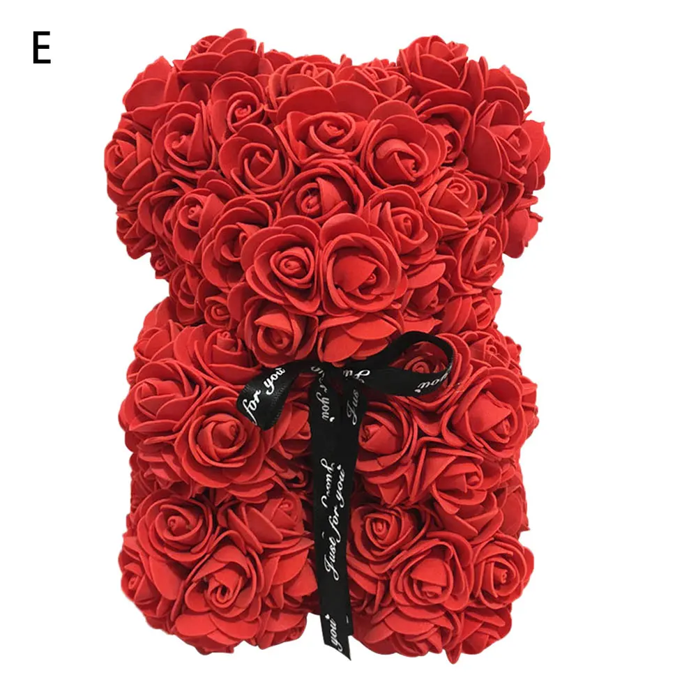 25cm Cute PE Rose Flower Teddy Bears Foam Bears From Rose Wedding Home Decorations Birthday Valentines 1 25cm Cute PE Rose Flower Teddy Bears Foam Bears From Rose Wedding Home Decorations Birthday Valentines 2
