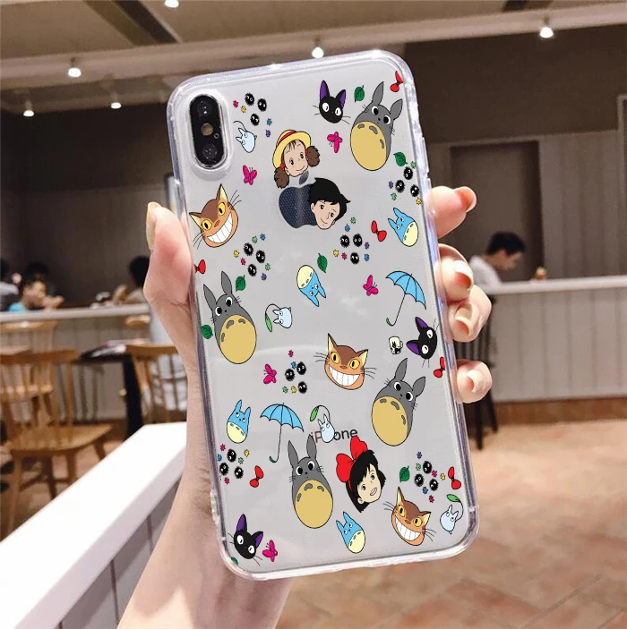 МИЛЫЙ Тоторо унесенный спиром Ghibli Аниме Миядзаки Kaonashi мягкий телефон чехол для iPhone 7 7Plus 6 6S XS Max для SAMSUNG s8 s9 plus