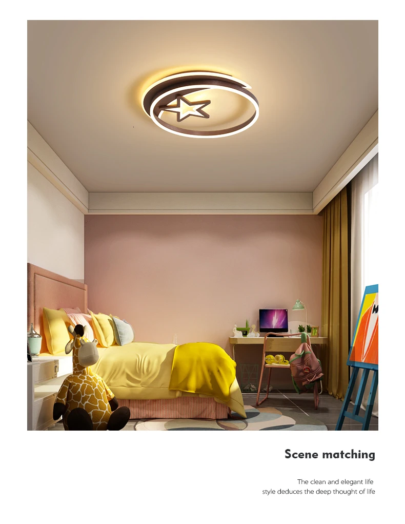 AWSIaiton Ceiling Lights for living room Bedroom Study room Gold coffee finished Metal Round Lustre Avize home ceiling lamp