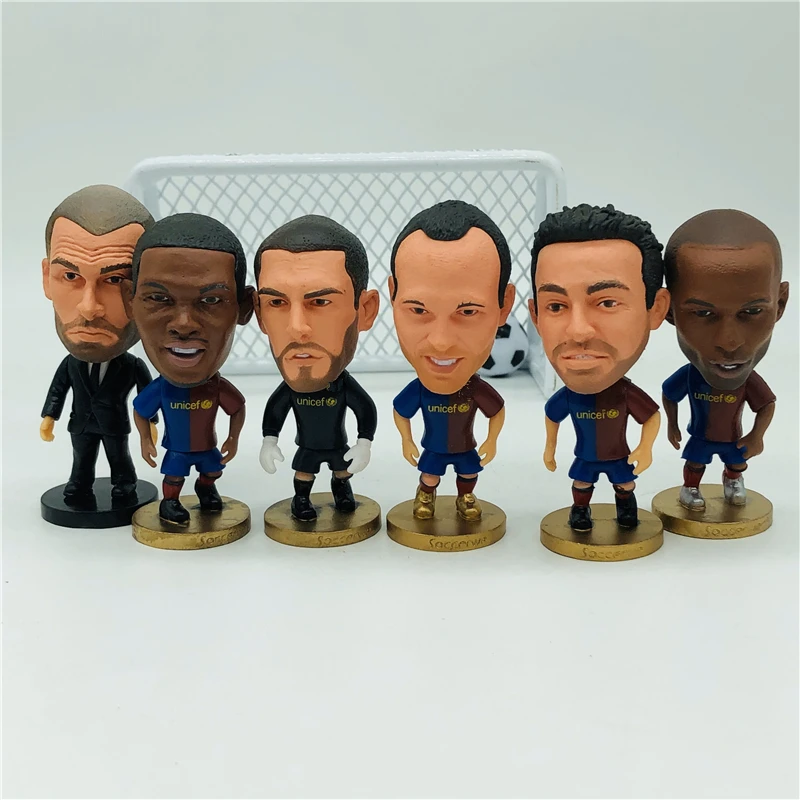 Soccerwe-figuras de fútbol de 6,5 cm de altura, muñecos de fútbol Etoo Havi
