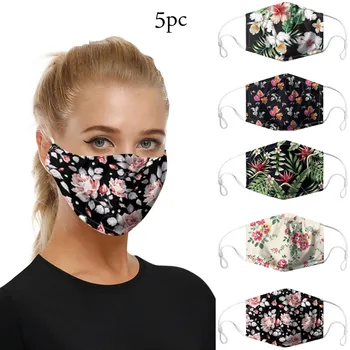 

5pc Mouth Masks for Dust Protection Face Mask Washable Earloop Mask reusable cotton mask washable nursing Muffle respirator mask