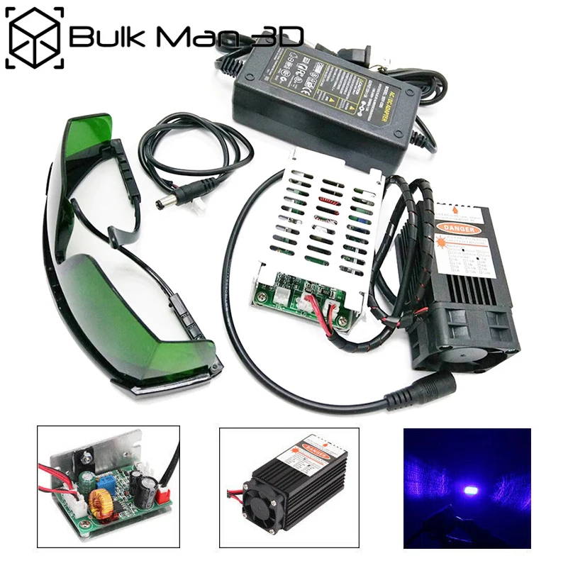 15W Laser Head 450nm 15000mW 12V High Power TTL Adjustable Focus Blue Laser Module DIY Laser Engraver Accessories