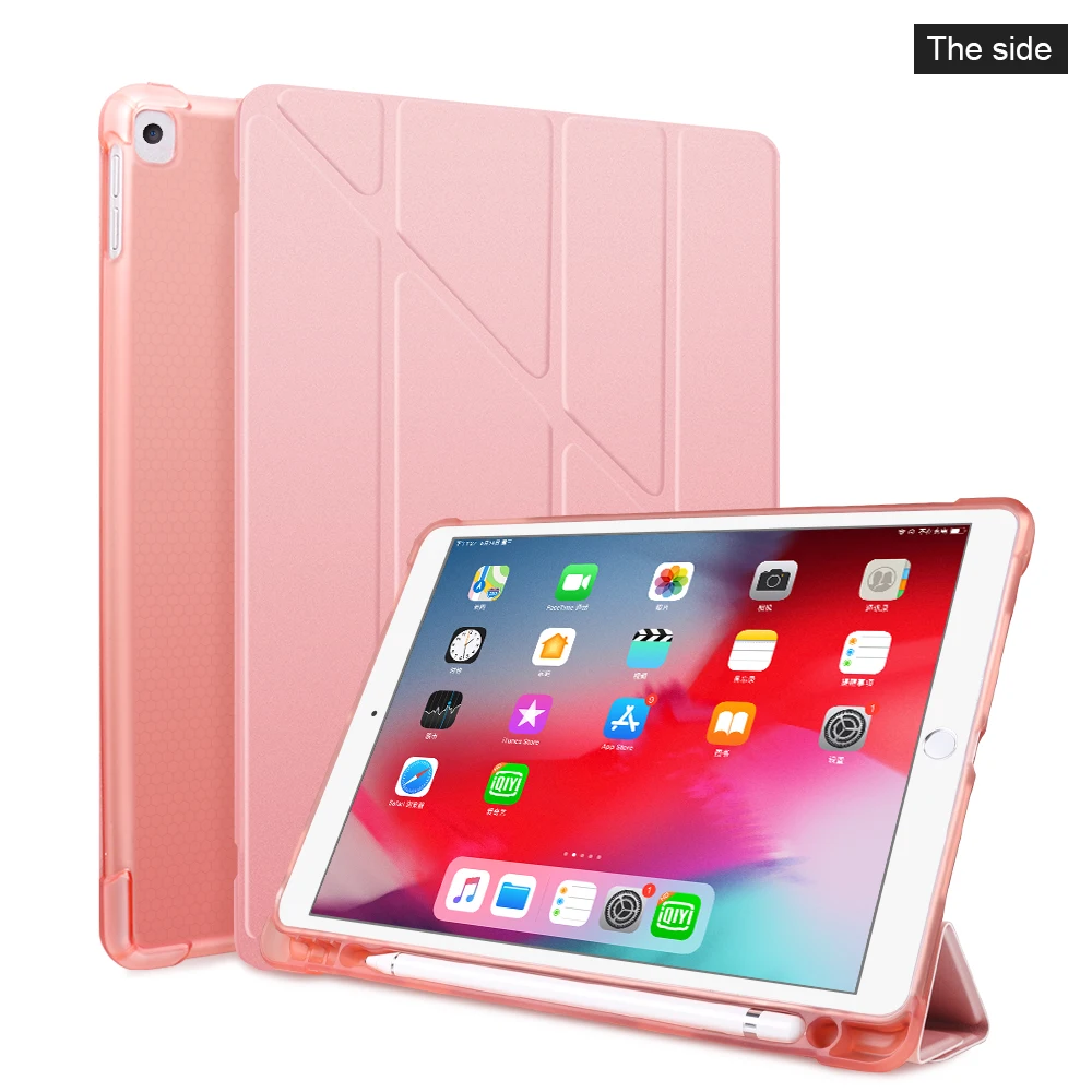 Чехол для iPad 10,2, чехол для планшета с карандашом, умный кожаный силиконовый чехол для iPad Pro 10,5 Air3 Cas Pour iPad 7