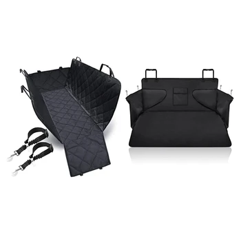 

2 Set Dog Seat Cover Car Seat Cover for Pets Pet Seat Cover Hammock Scratch Proof Nonslip 137x147cm&162x105x45cm