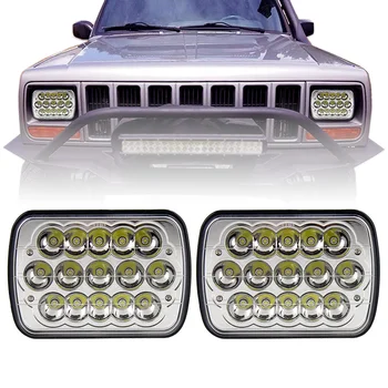 

1Pair 5X7 inch 45W LED Headlight Worklight Square Lamp High/Low Beam For Jeep Wrangler