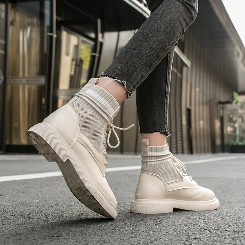 

Lace-up Boots Pointed Autumn And Winter Women's Shoes 2019 Fashion Patent Leather Ankle Boots Women's Thick High Hee