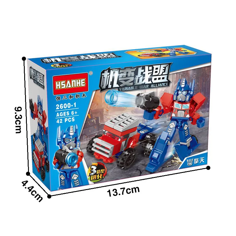 

HSANHE Deformation Robot Machine Becomes Zhanmeng Eight-Small Particles DIY Educational Assembled Building Blocks Toy