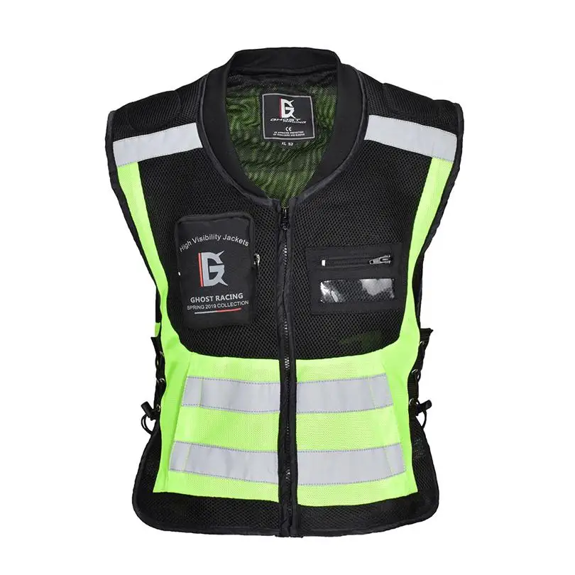 GHOST RACING мотоциклетный светоотражающий жилет куртка Chaqueta Ropa Moto Защитное снаряжение высокая видимость сигнала велосипедная одежда