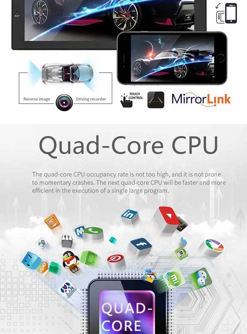 Excellent 2 Din Stereo Receiver Central Multimidia Android 7 Inch Capacitive Screen MP5 Bluetooth HD Player FM Navigation Auto Radio Car 2