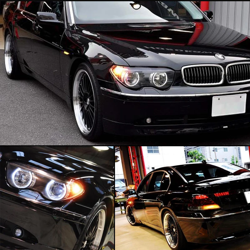 IJDM для 2002 2008 BMW 7 серии E65 E66 E67 745LI 750LI 760Li B7 затемненные линзы янтарные Светодиодные