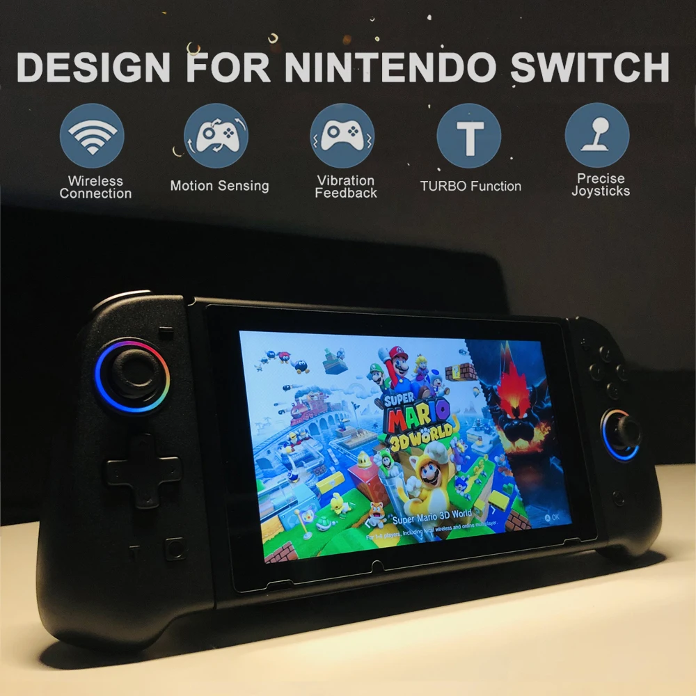 Беспроводной Bluetooth-джойстик для Nintendo Switch контроллер с турбо-пробуждением