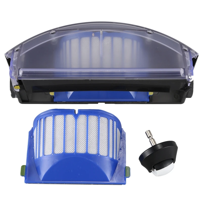 

Filter Box Collector Dust Bin Filter Compatible for Roomba 500/600 Aerovac Dust Bin Box with Caster Wheel, Extra Filter Replacem