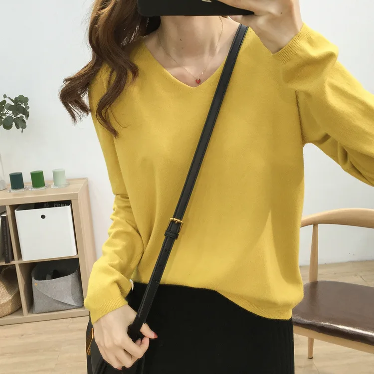 

Sweater Pullovers Women Winter Clothes Women Sweaters Japanese Fashion Solid Long Sleeve Knit Top Women