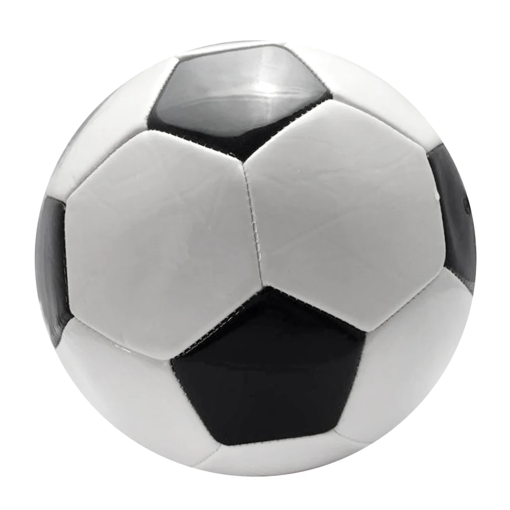 Performance Soccer Ball - Black White Ball Size 4 Training Football for Adult Children Play