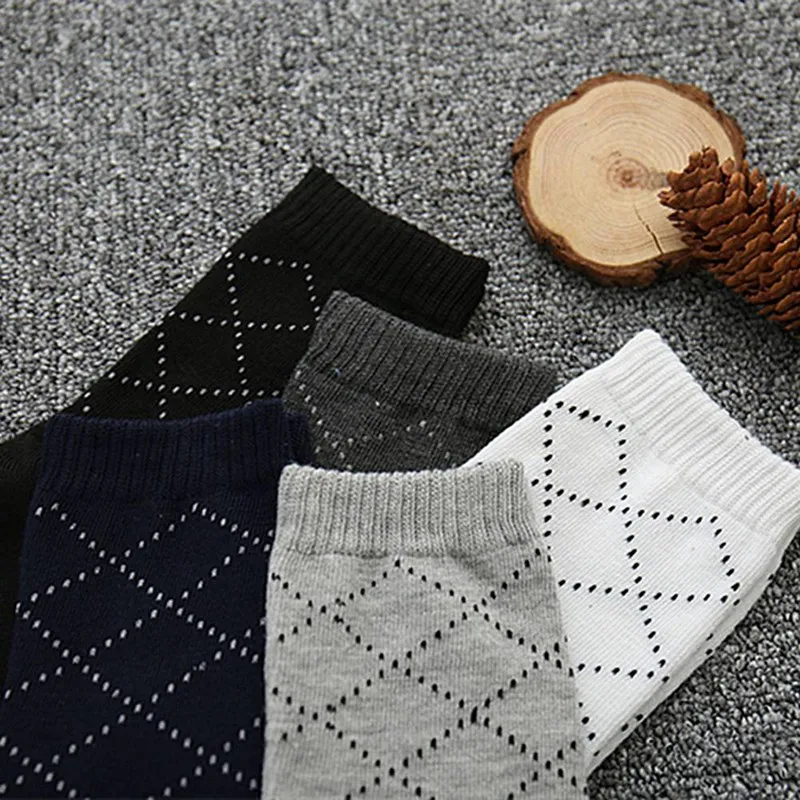 Autumn Winter Men's Warm Wool Socks Cotton Harajuku High Quality Black Gray Casual Tube Men Dress Socks For Men Gift 5Pair