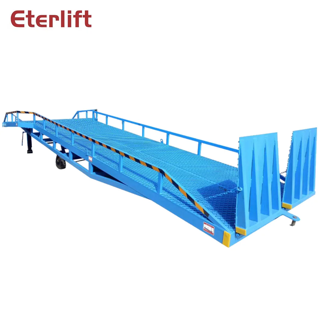 Высокий уровень загрузки контейнера док наклон мобильной двора рампы| |