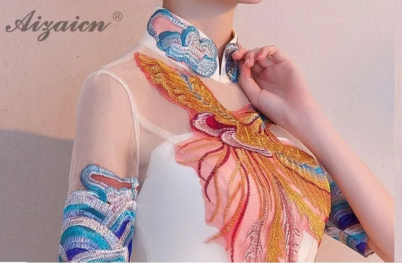Современные модные новые хлопковые Cheongsam Сексуальные Короткие Qi Pao Женские китайские традиционные платья в восточном стиле Вечерние