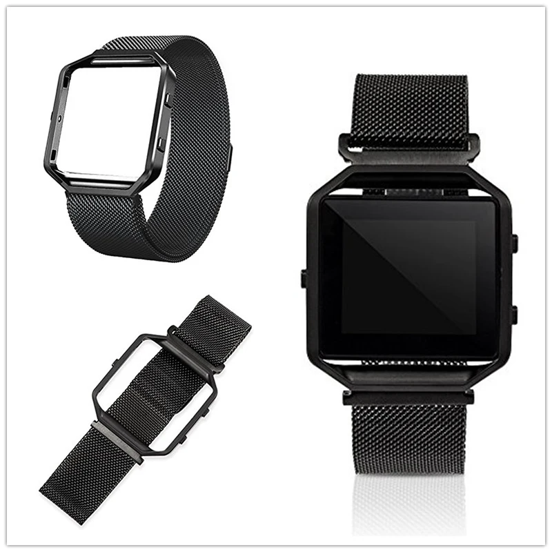 Магнитный замок сетки петля ремешок браслет с металлической рамкой для FitbitBlaze часы SD998
