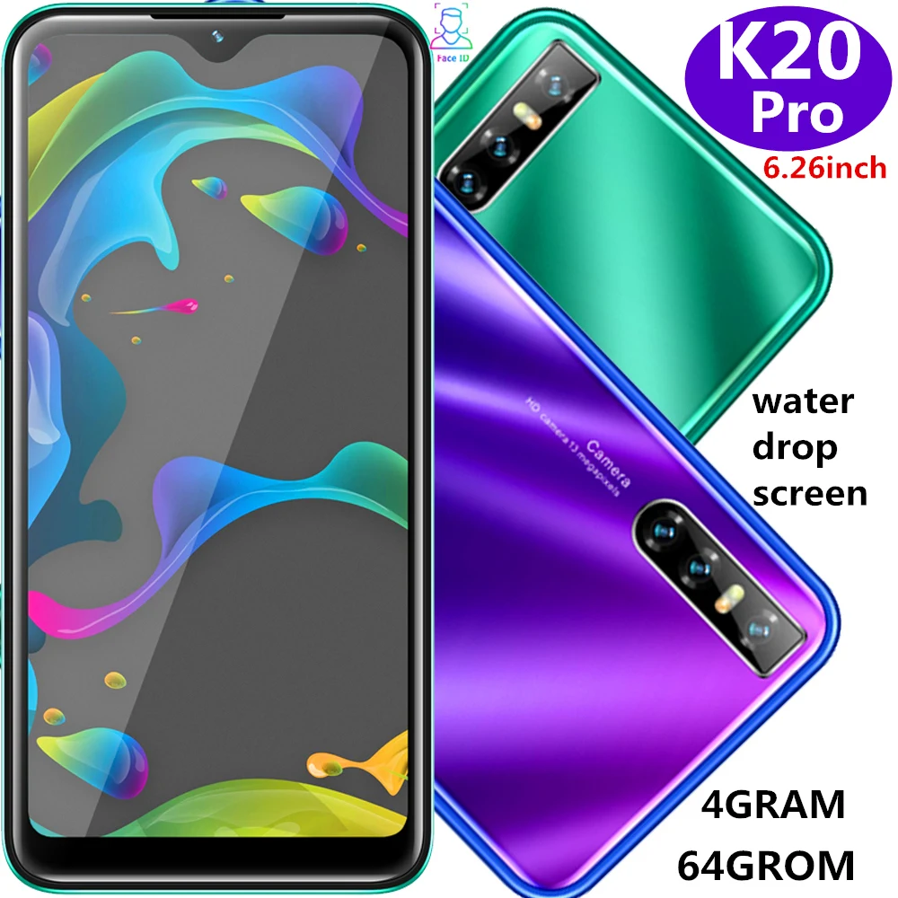 K20 Pro, смартфоны, четырехъядерный, капля воды, 6,26 дюймов, 19:9, 4 Гб ОЗУ, 64 ГБ, 13 МП, распознавание лица, разблокированные, android, мобильные телефоны, Wi-Fi
