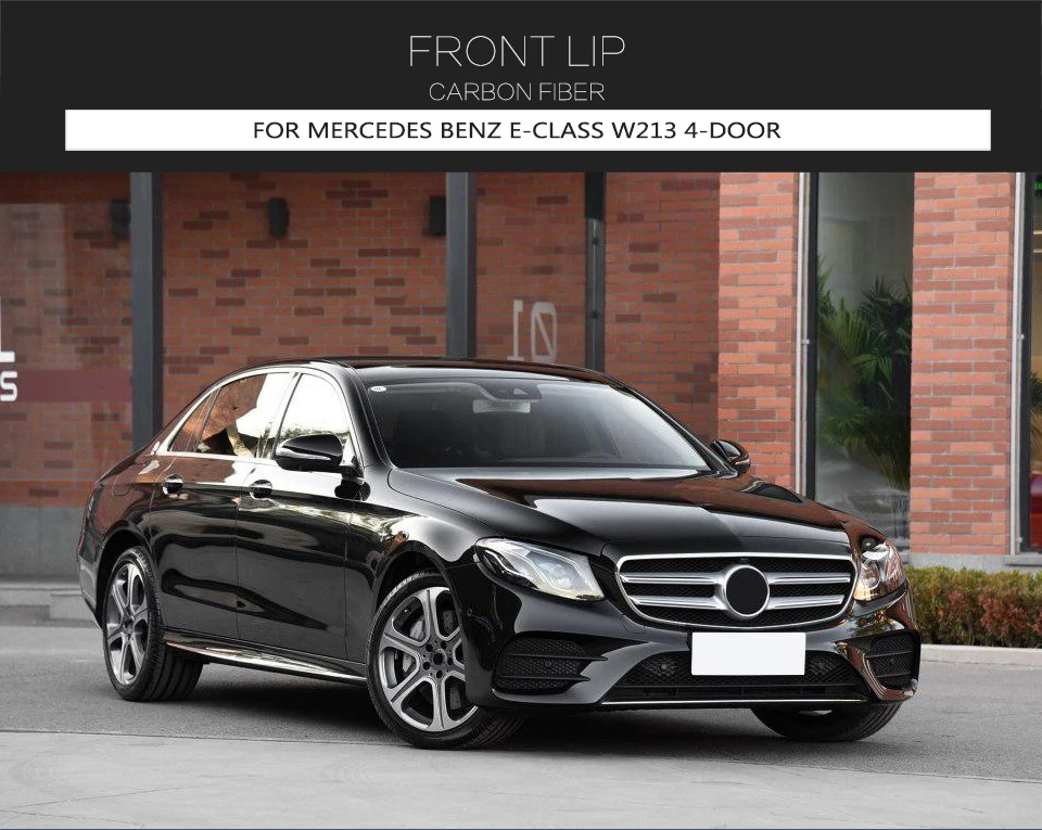 W213 автомобильный передний бампер для губ разветвители диффузор для Mercedes-Benz E Class W213 4 двери Спорт E43 AMG- углеродного волокна