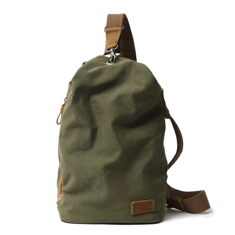 

Retro Oil Wax Waterproof Backpack Hit Color Large Capacity Outdoor Men's Bag Canvas Bag Travel Backpack Computer Bag