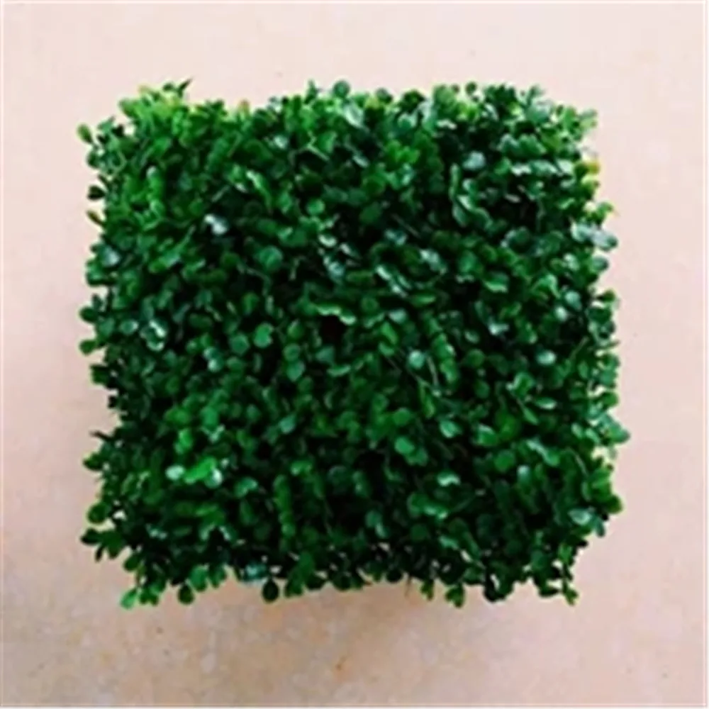 

New 25CM*25CM Artificial Grass plastic boxwood mat topiary tree Milan Grass for garden home wedding decoration Artificial Plants