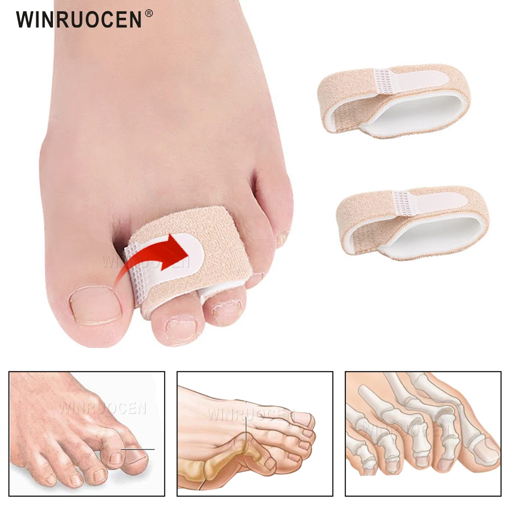 

2pcs Toe separator Strap for Toe Overlapping Thumb valgus Reduce Foot Thumb Extrusion Heel pad Toe Correction Strap Insert