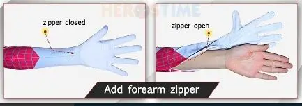 Дополнительная стоимость для пользовательских опций - Цвет: Wrist Zippers