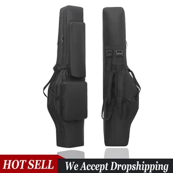 

Tactical 120cm Double-Layer Gun Bag Military Waterproof Rifle Pouch Holster Airsoft Gun Padded Case Carry Hunting Accessories