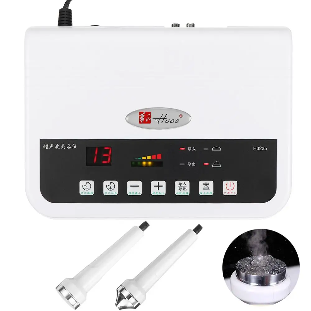  Women Ultrasonic Facial Machine Skin Care Face Whitening High Frequency Ultrasound Vibration Massag