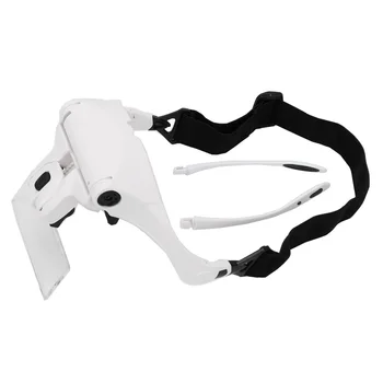 

NICEYARD Repair Accessories Eyewear Headband Magnifier Acrylic Optical Lens Magnifying Glass LED Light Loupe With LED Lighting