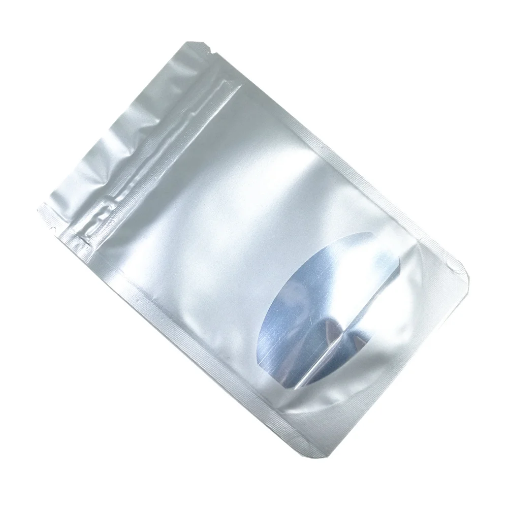 8.5+13cm 自立铝箔圆窗袋 银 C