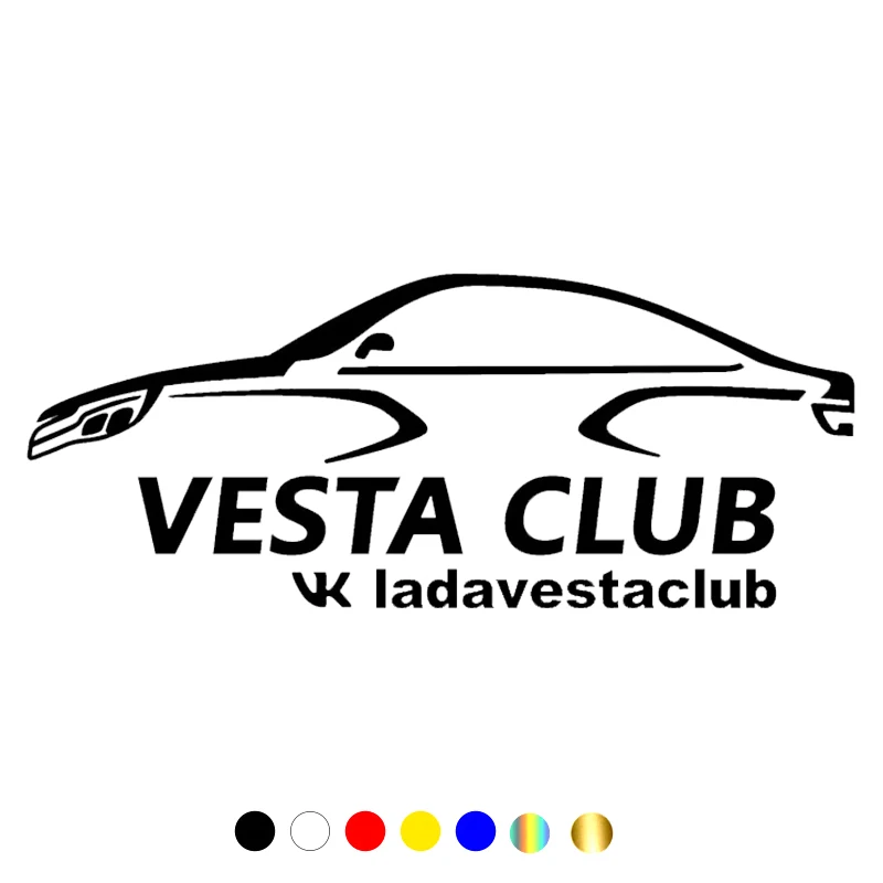

CS-11066# 24x10cm Die-Cut Vinyl Decal VESTA CLUB Car Sticker Waterproof on Bumper Rear Window