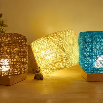 

Household LED Rattan Moon Night Light Table Lamp party Wedding Colorful Lamp Bedroom Study Lighting Home Decoration