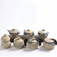 Керамическая чайная коробка, бутылка для хранения сухофруктов, банки, герметичные бутылки, аксессуары для чая, старое китайское искусство, чайные конфеты