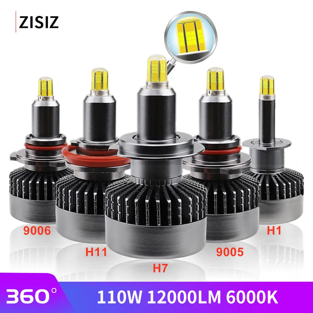 Мини боковая подсветка светодиодный H1 H4 H7 H11 9005 9006 9012 CREE чип диод лампочка Canbus