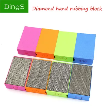 

1pcs Diamond Hand Sanding Block 60-400 Grit Abrasive Polishing Pads for Glass Edging Chamfering Household Knives Grinding Tools