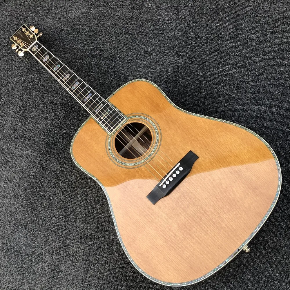 

41 inches blackwood body acoustic guitar solid cedar top acoustic electric guitar D type 41" folk guitar free shipping
