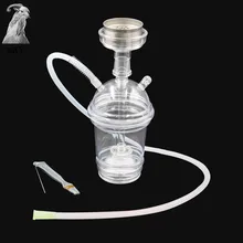 SY акриловый светодиодный светильник Набор чашек кальяна трубка для кальяна наргиле Чича с шлангом из нержавеющей стали чаша держатель для угля 5 цветов