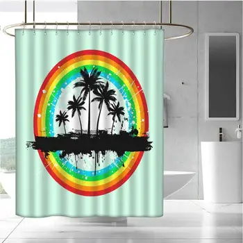 

Waterproof and Colorful Shower Curtain Polyester Shower Curtain Bath Shower