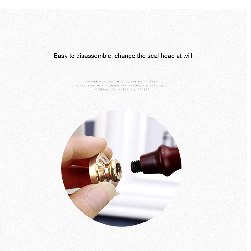 Description Picture 5 of itemCustom Seal Wax stamp head with your Logo Personalized Wax Seal custom logo 22/25/30/35mm Craft for Card Making Wedding Letter