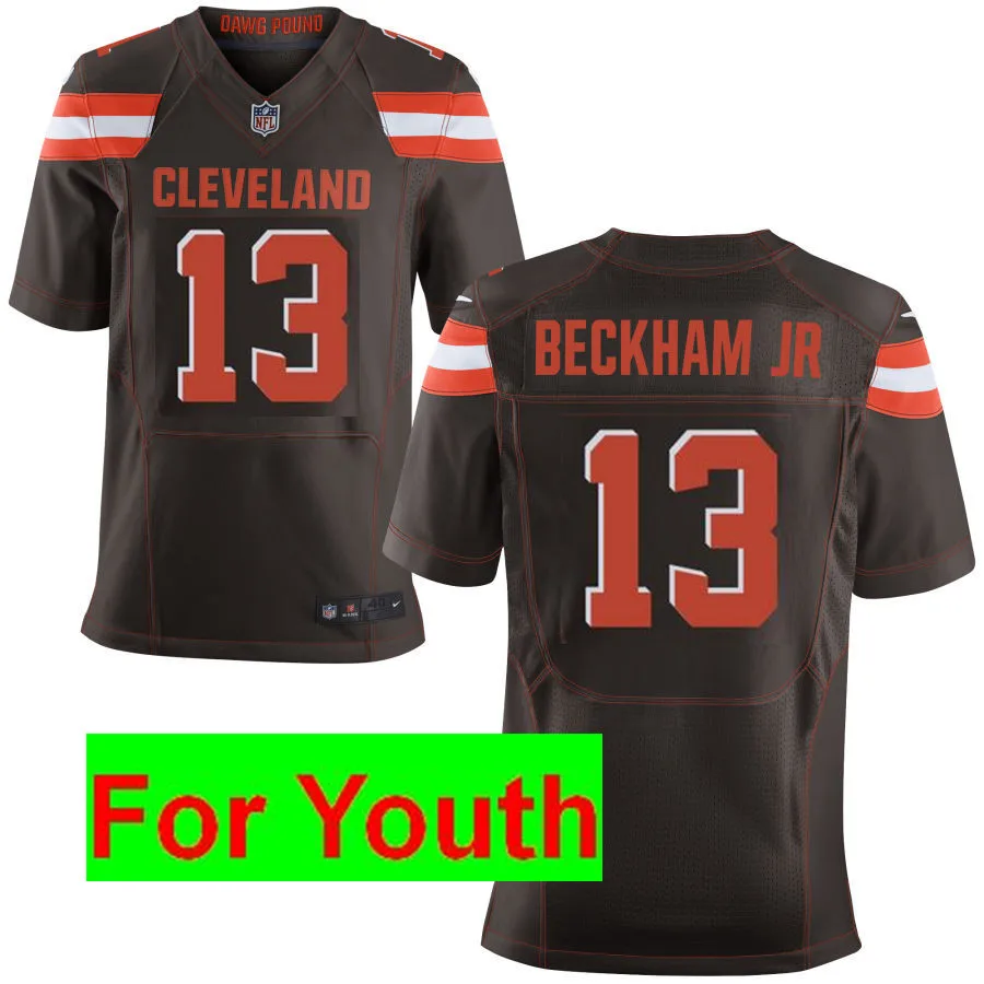 youth Кливленд, стильная Высококачественная Мужская футболка Odell Beckham Jr#13 Browns Baker Mayfield#6 - Цвет: youth