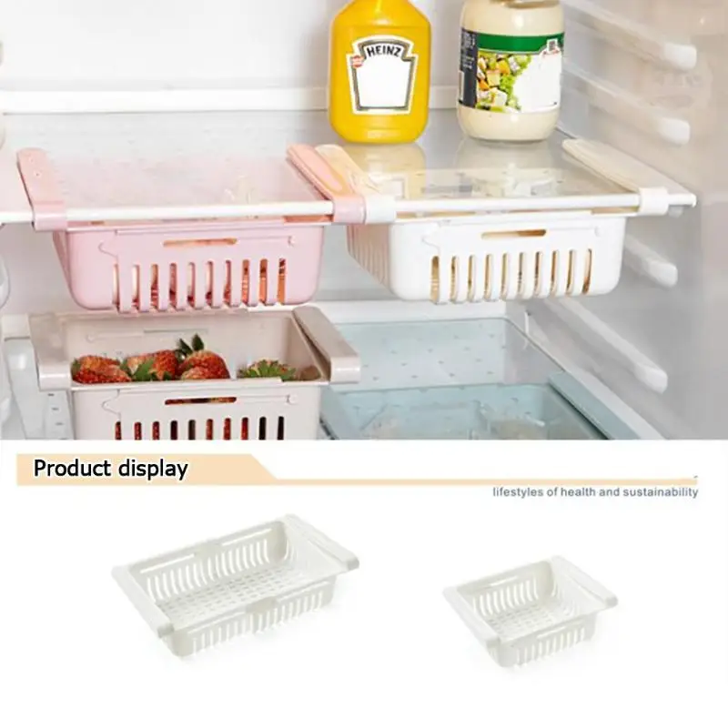 Регулируемая подставка для держателей Кухня Артикул полка для хранения холодильник выдвижной ящик полки пластина Слои хранения шкаф-органайзер для кухни