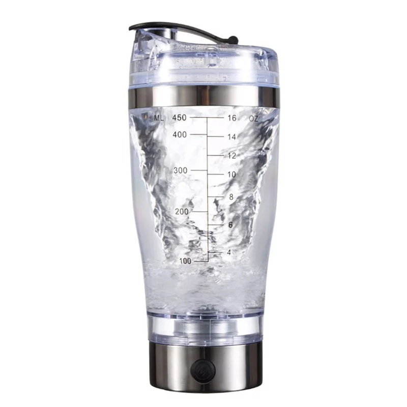 1Pc Protein Shaker Bottle Vortex Mixer Tornado Shaker Cup Blender 600ml  Portable USB Durable Stirring Shaker