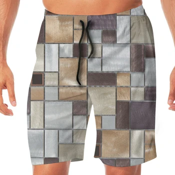 

Men Casual Summer Hawaiian Beach Pants Half Trousers Mineral Mosaic