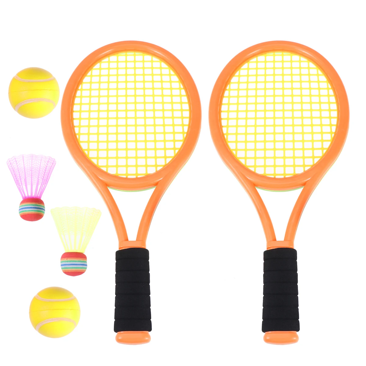 

1 Pair of Racket Durable ABS Parent-child Funny Safe Tennis Tools Badminton Rackets Game Props for Sports School Beach Outdoor