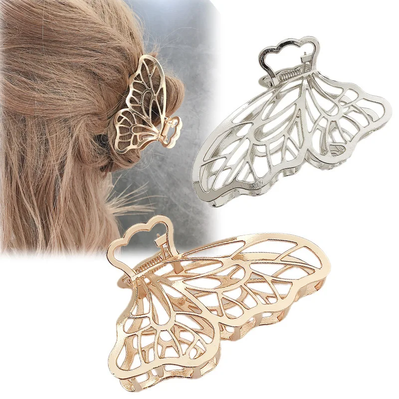 

Fashion Alloy Hair Claws For Women Vintage Hair Jewelry Charm Butterfly Crab Clip Wedding Hair Accessories Hairpin