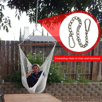 

Stainless Steel Hanging Swing Chain with Carabiners Practical Durable Multi-functional Hammock Adjustable Attachment